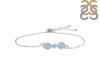 Aquamarine & White Topaz Bracelet With Adjustable Camera Lock AQM-RDB-145.