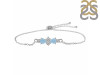 Aquamarine & White Topaz Bracelet With Adjustable Camera Lock AQM-RDB-146.