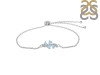 Aquamarine Bracelet With Adjustable Camera Lock AQM-RDB-148.