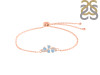 Aquamarine Bracelet With Adjustable Camera Lock AQM-RDB-148.