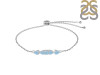 Aquamarine Bracelet With Adjustable Camera Lock AQM-RDB-150.