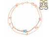 Aquamarine  Raw Crystal & White Topaz Bracelet AQM-RDB-168.