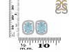 Aquamarine Raw Crystal & White Topaz Stud Earring AQM-RDE-1255.