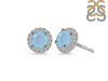 Aquamarine & White Topaz Stud Earring AQM-RDE-1259.