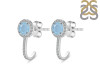 Aquamarine & White Topaz Stud Earring AQM-RDE-1264.