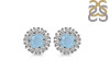 Aquamarine & White Topaz Stud Earring AQM-RDE-1268.
