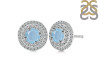 Aquamarine & White Topaz Stud Earring AQM-RDE-1271.