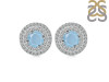 Aquamarine & White Topaz Stud Earring AQM-RDE-1271.