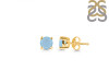 Aquamarine Stud Earring AQM-RDE-1321.
