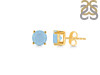 Aquamarine Stud Earring AQM-RDE-1353.