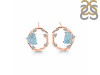 Aquamarine Raw Crystal & White Topaz Stud Earring AQM-RDE-1461.