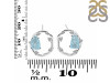 Aquamarine Raw Crystal & White Topaz Stud Earring AQM-RDE-1461.