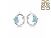 Aquamarine Raw Crystal & White Topaz Stud Earring AQM-RDE-1461.