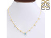 Aquamarine  Raw Crystal & White Topaz Necklace AQM-RDN-385.