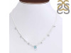 Aquamarine  Raw Crystal & White Topaz Necklace AQM-RDN-385.