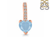 Aquamarine & White Topaz Pendant AQM-RDP-540.