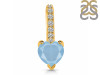 Aquamarine & White Topaz Pendant AQM-RDP-540.