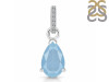 Aquamarine & White Topaz Pendant AQM-RDP-757-CZ.