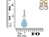 Aquamarine & White Topaz Pendant AQM-RDP-757-CZ.