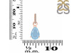 Aquamarine & White Topaz Pendant AQM-RDP-757-CZ.