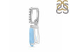 Aquamarine & White Topaz Pendant AQM-RDP-757-CZ.