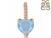 Aquamarine & White Topaz Pendant AQM-RDP-819.