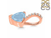 Aquamarine & White Topaz Pendant AQM-RDP-819.