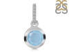Aquamarine & White Topaz Pendant AQM-RDP-960-CZ-LOOP.