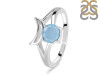 Aquamarine Crescent Moon Ring AQM-RDR-2151.