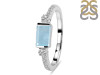 Aquamarine & White Topaz Ring AQM-RDR-2186.