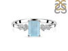 Aquamarine & White Topaz Ring AQM-RDR-2187.