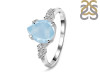 Aquamarine & White Topaz Ring AQM-RDR-2216.