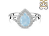 Aquamarine & White Topaz Ring AQM-RDR-2253.