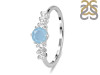 Aquamarine & White Topaz Ring AQM-RDR-2259.