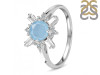 Aquamarine & White Topaz Ring AQM-RDR-2264.
