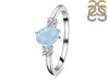 Aquamarine & White Topaz Ring AQM-RDR-2285.
