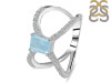 Aquamarine & White Topaz Ring AQM-RDR-2293.