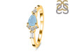 Aquamarine & White Topaz Ring AQM-RDR-2389.