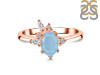 Aquamarine & White Topaz Ring AQM-RDR-2398.