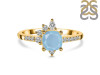 Aquamarine & White Topaz Ring AQM-RDR-2404.