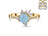 Aquamarine & White Topaz Ring AQM-RDR-2406.