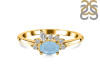 Aquamarine & White Topaz Ring AQM-RDR-2418.