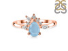 Aquamarine & White Topaz Ring AQM-RDR-2431.