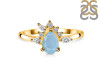 Aquamarine & White Topaz Ring AQM-RDR-2431.