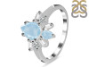 Aquamarine & White Topaz Ring AQM-RDR-2521.