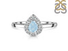 Aquamarine & White Topaz Ring AQM-RDR-2535.