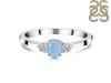 Aquamarine & White Topaz Ring AQM-RDR-2542.