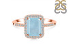 Aquamarine & White Topaz Ring AQM-RDR-3071.