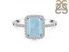 Aquamarine & White Topaz Ring AQM-RDR-3071.