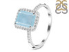 Aquamarine & White Topaz Ring AQM-RDR-3071.